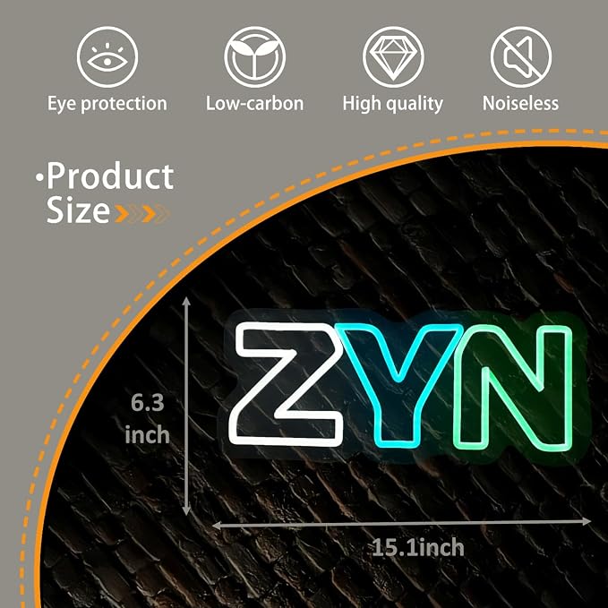 Z.Y.N Neon Signs for Wall Decor Neon Lights for Bedroom Led Business Signs Suitable for Man Cave Bar Pub Restaurant Christmas Gift Art