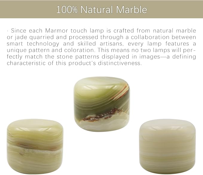 Marmor Marble Lamp Table Lamp Unique Stone Lamp Touch Lamp Pat Lamp Type-C 3 Way Bedside Lamps Ambient Light Bedroom Night Stands Small Night Light Decorative LED Warm Portable Lamps Rechargeable