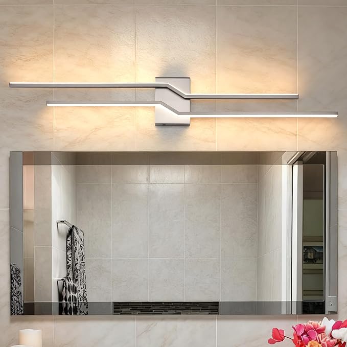 39.4 Inch Vnaity Lighting Led Bathroom Lights Over Mirror Brushed Nickel Dimmable 5CCT 36W Modern Bath Vanity Lights Bar Wall Sconces