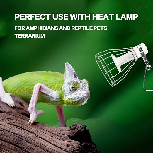 Simple Deluxe Sturdy Steel Cage Clamp Lamp, Support up to 250W E26 Socket (No Bulb Included), 6ft Cord, 1-Pack