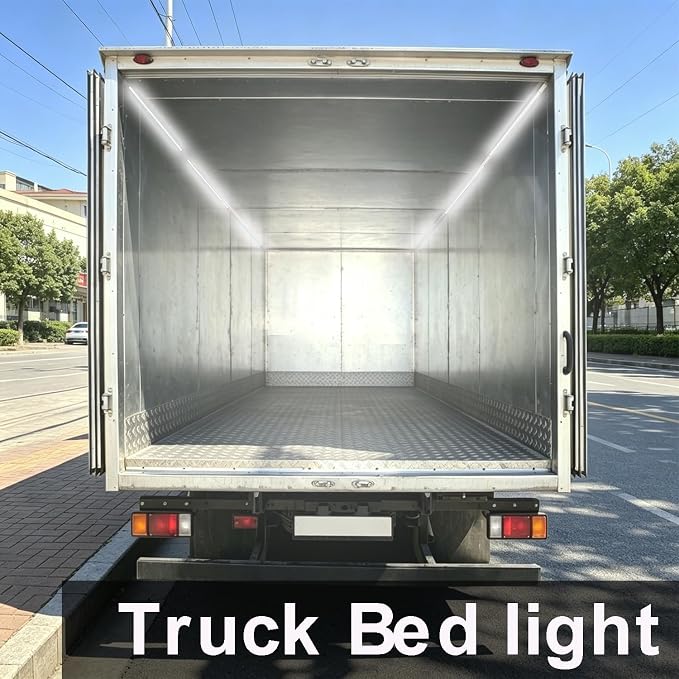 12V LED Light Bar Waterproof, 6000K Daylight White 20.5" LED Light Strip with 30 LEDs, Interior Light for Enclosed Trailer RV Van Truck Bed, Under Cabinet Kitchen & Aquarium Lighting (4 Pack)