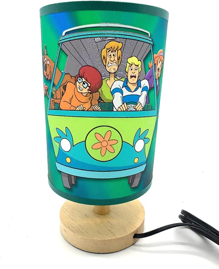 Frameless Wood Base Cartoon Scooby Table Lights Table Lamp with Light Bulb Bedside Night Light Great Decor or Gift Ideas