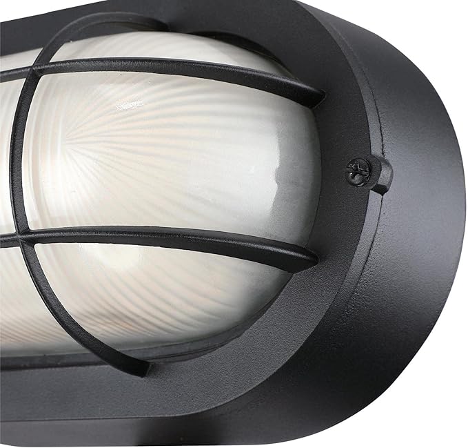Westinghouse 6113600 Traditional One-Light Dimmable LED Outdoor Wall Light, Textured White Finish, White Glass