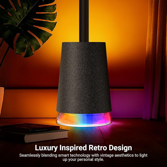 NEEWER NF06 RGB IC CW Smart Floor Lamp, 1500lm LED Standing Corner Light, APP/AI Design/Music Sync, 16 Million Color Ambient Lighting Compatible with Google and Alexa, Living Room Bedroom Home Decor