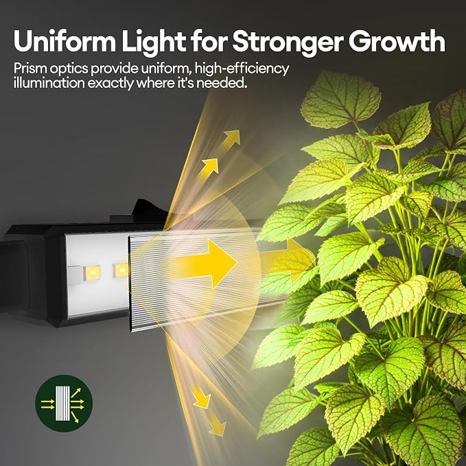 Grow Lights for Indoor Plants, Sunlike Full Spectrum 5000K 2FT LED Growing Lamp 60W (4 x 15W), T5 Grow Light Strip for Seed Starting, Vegetables, Linkable, Black, 4-Pack