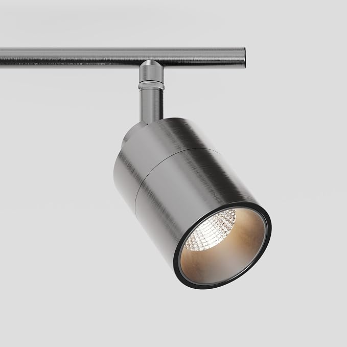 Shura Brushed Nickel 3-Light Track Light with Rotatable Heads, Integrated LED Bulbs, 2 ft. Track Lighting Kit, 3000k, 1470 Lumens