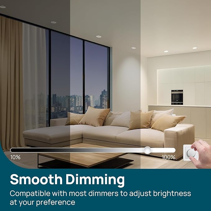 Linkind BR30 LED Flood Light Bulbs Indoor, 65W Equivalent Dimmable LED Recessed Bulbs, 10W 850 Lumens, 4000K Coo White E26 Base, Recessed Can Light Bulb for Bedroom Dining Room Bathroom, 6 Packs