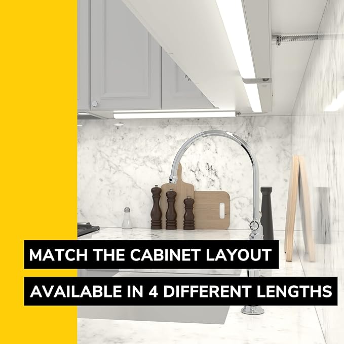 Inlight 18-inch Hardwired Only LED Under Cabinet Lighting, Daylight White(5000k), Dimmable, Matte White Finished, ETL Listed, IN-0201-12-WH-50