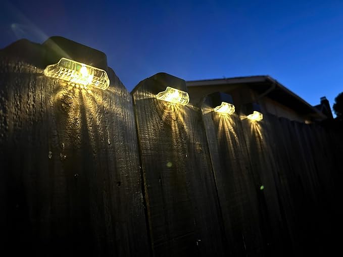 16-Pack Solar Deck Lights, Outdoor Waterproof LED Lights for Pathways, Stairs, Patios, Fences - Easy Install, Durable, Weatherproof for Safety & Ambiance