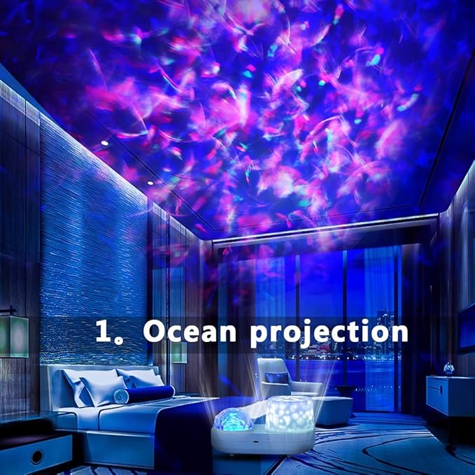 Ocean Star Sky Night Light Projector for Kid, Constellation Galaxy Projector, 360 Degree Rotating Nebula Starry Projection Lamp