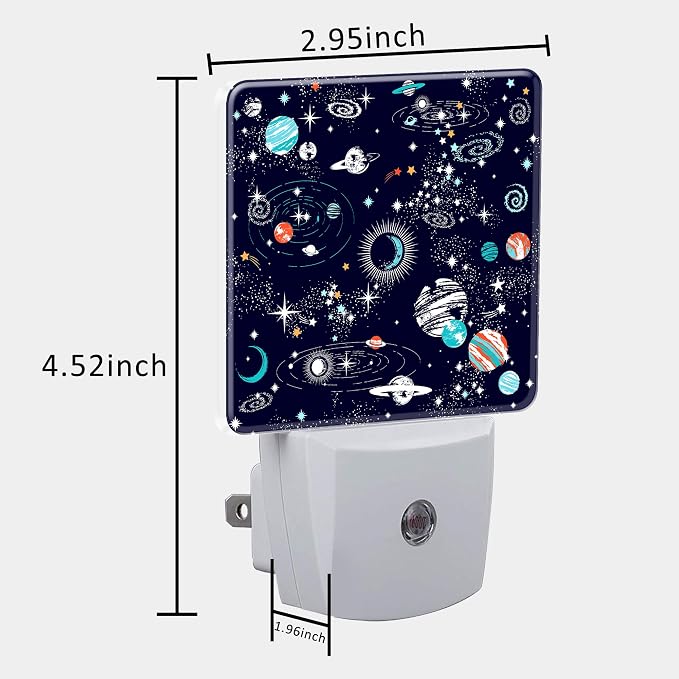 Night Light for Kids Girls Boys, Space Galaxy Constellation LED Night Light Plug into Wall with Dusk to Dawn Sensor for Room Decor, Hallway, Kitchen, Bathroom, Nursery, Stairs