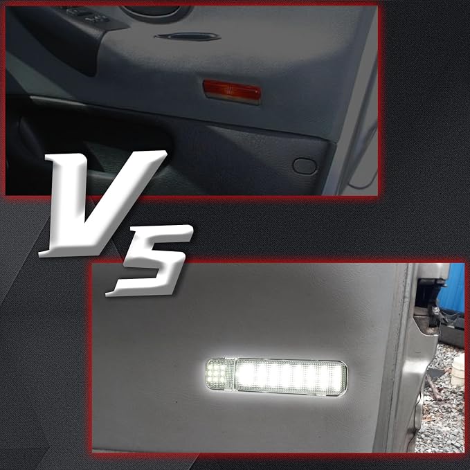 LED Side Door Panel Courtesy Lights Fit for Chevy Sierra GMC C/K | Fit for Yukon Silverado 1500 2500 3500 Avalanche, Suburban, Hum-mer H2 Car Interior Panel Lighting,4 Pcs