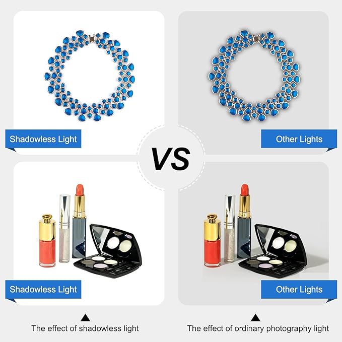 PULUZ LED Photography Shadowless Bottom Light Lamp Panel Pad for 30cm Light Box, Photography Softbox Bottom Light for Food Jewelry Cosmetic Crafts Type-C Plug