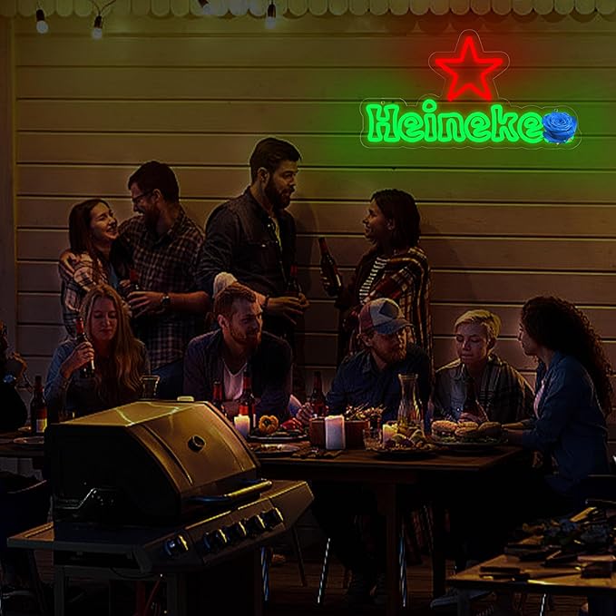 Beer Neon Sign for Wall Decor Bar Neon Light Dimmable Beer Led Signs for Man Cave Pub Restaurant Christmas Birthday Party Gift Led Art Wall Decorative Size16.1 * 8.7in(ZYLD214)
