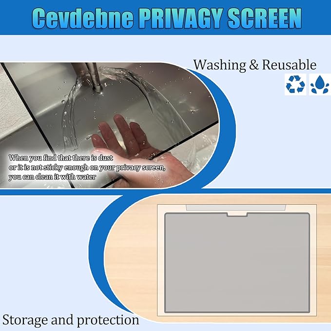 Nano-Suction Privacy Screen Protector for MacBook Pro 14 Inch (2021-2024, M1, M2, M3, M4, Pro, Max) Removable Laptop Privacy Screen Shield