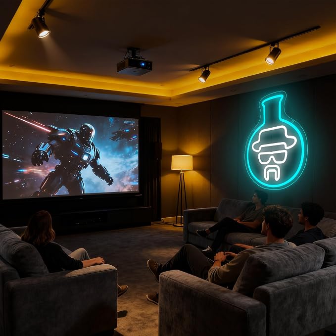Movie Neon Sign for Wall Decor Movie Role LED Light for Man Cave | Dimmable breaking neon light, bedroom, home theater club bar dorm decor, birthday gifts for men fans, size 11.8*11.6 in