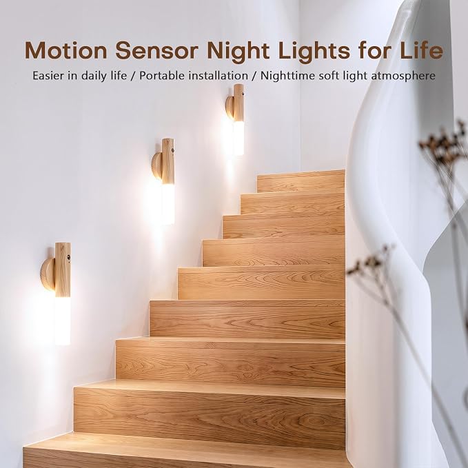 Motion Sensor Wall Lights, Rechargeable Battery Operated Wall Sconce, 1PC | LED Sconce or Handheld Lighting, Automatic Induction & Constant Light, Magnet Magnetic Base, for Hallway,Stairway,bedroom
