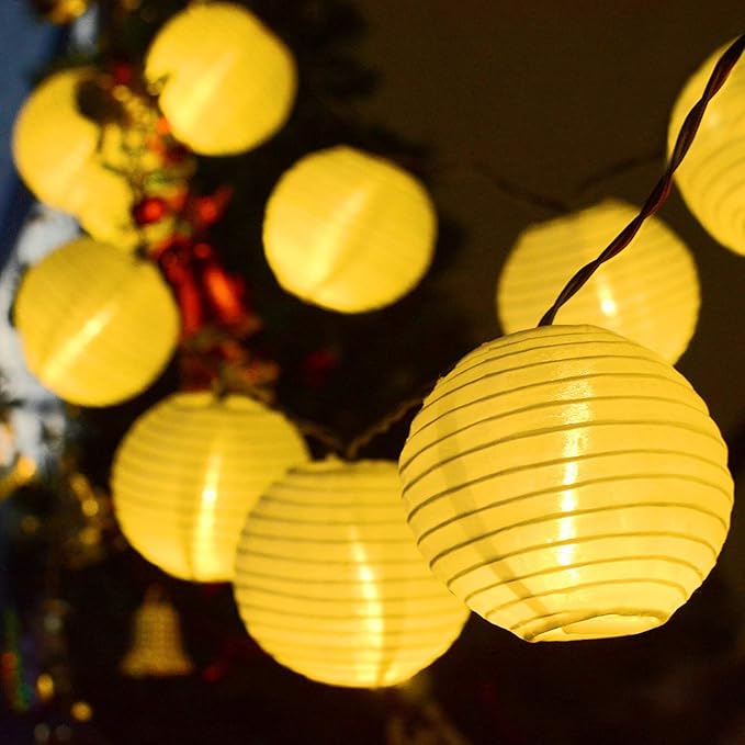 Novelty Place 10 inch White Paper Lanterns (Pack of 10) - Great Chinese/Japanese Home, Party & Wedding Decorations
