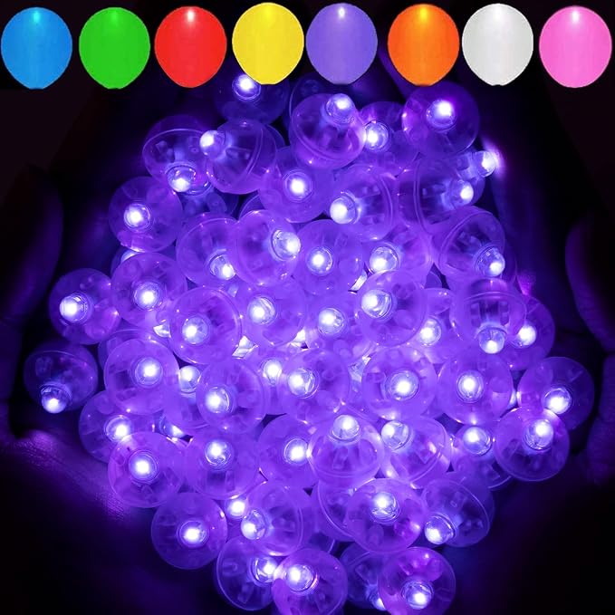 Aogist 200Pcs Purple Lights with Hook,Long Standby Time,Waterproof Mini Light for Birthday Party Wedding Christmas Halloween Easter Decorative (Steady)