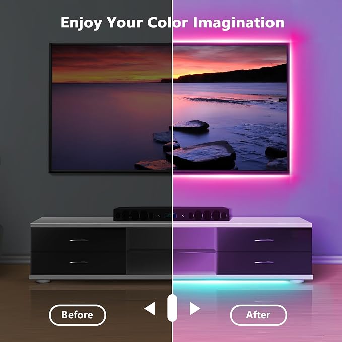 NBBUFF 300FT RGB Led Lights for Bedroom with App & Remote Control, 3*100FT | Music Sync Led Strip Lights Color Changing, Dimmable Led Light Strip, Led lights for Hoom Decor Ambient Lighting Indoor