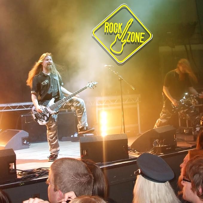 Guitar Rock Zone Neon Sign for Wall Decor Dimmable LED Music Neon Light USB Guitar Light Up Sign for Live Music Room, Band Studio, Concert Halls, Bars, Bedroom, Game Room, Man Cave, Party