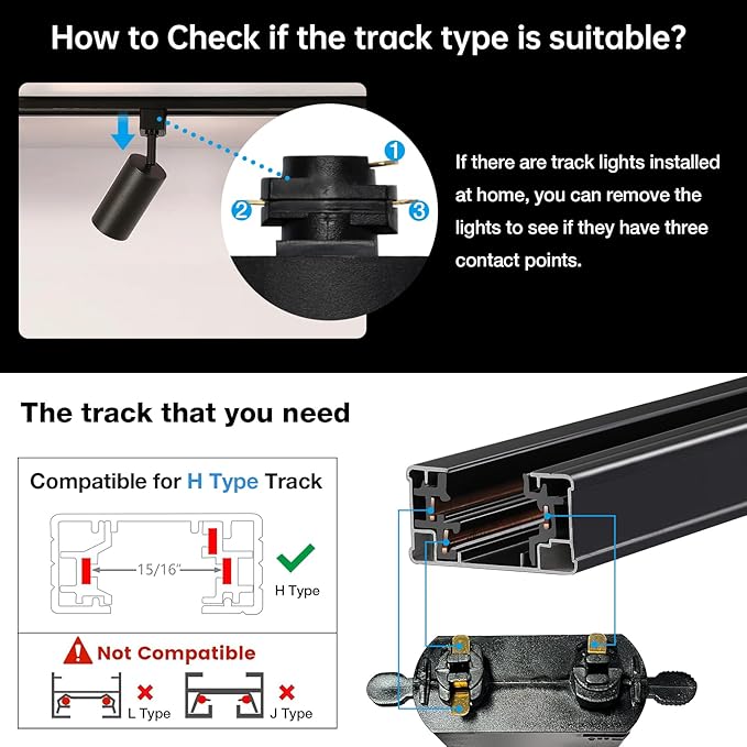 Gsou Track Lighting Speakers, Track Light Bluetooth Speaker for Smart TV, H Type Track Head/Rotatable/Plug in,Light Color Changing,Music Syn, Bluetooth Ceiling Speakers for Home Kitchen,Karaoke,Game