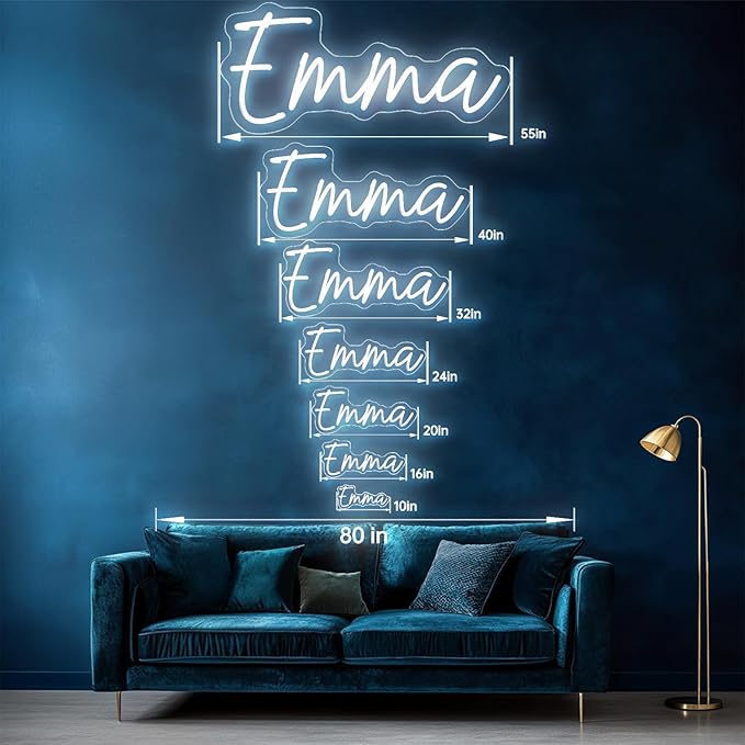 Custom Neon Signs, Personalized Neon Lights Sign, Neon Sign Customizable for Wall Decor Wedding Birthday Party Bedroom Bar Shop Name Logo Gift