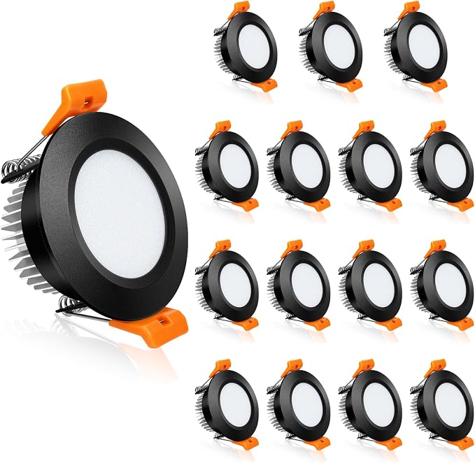 2 Inch LED Recessed Lighting 16 Pack, Dimmable LED Downlight 3W (35W Halogen Equivalent), 3000K Warm White, CRI80+ Recessed Lights, Canless LED Recessed Lighting with Driver for Ceiling
