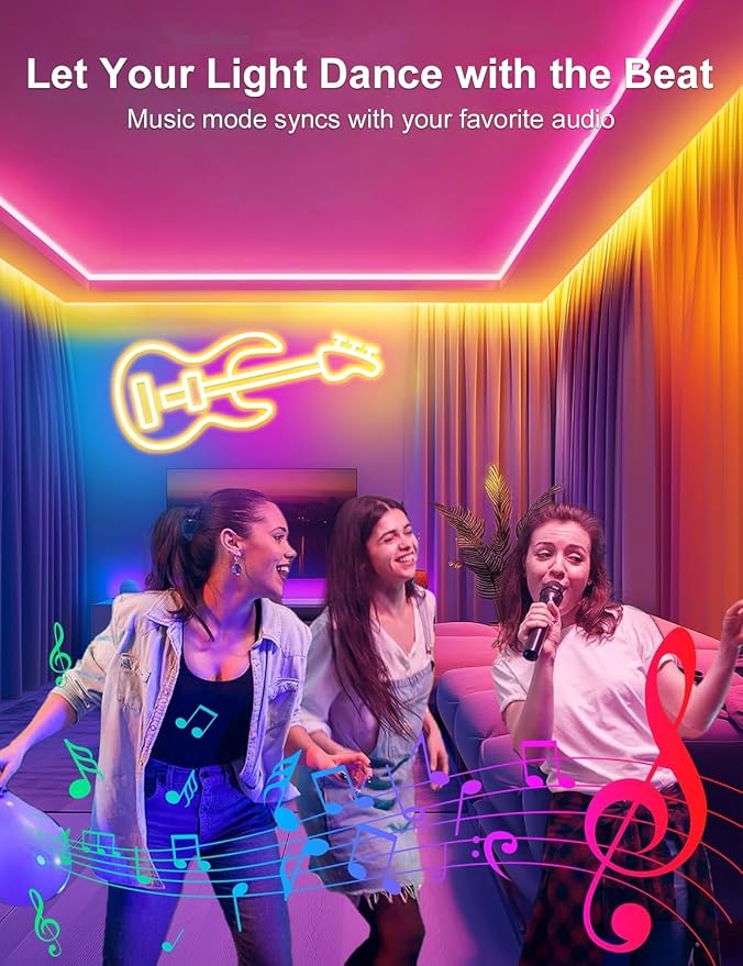 Lamomo LED Neon Rope Lights 32.8Ft, RGB LED Strip Lights Control with App/Remote, Music Sync Color Changing Waterproof Flexible Led Light Strip, Cuttable Gaming 24V Neon Lights for Bedroom Indoor