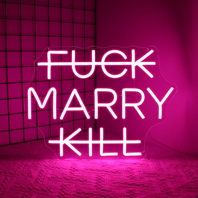 Whfobfe Neon Sign Led Neon Lights Signs for Wall Decor USB Powered Led for Room Decoration (Marry)