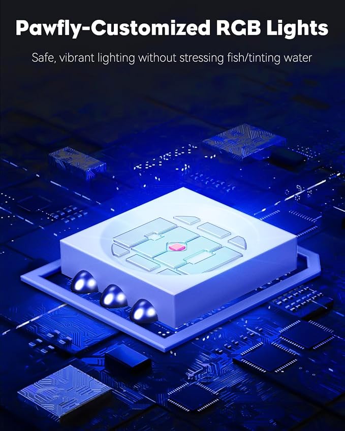 Pawfly 14 W Aquarium Color Enhancement Light for 17" to 30" Fish Tanks IPX8 Waterproof Aquarium Enhancing LED Light Brilliant RGB Lights with 7 Single Color Effects Timer & Adjustable Brightness
