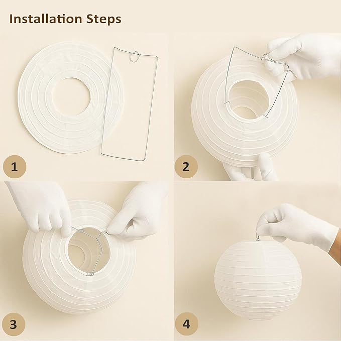 12Pack White Paper Lanterns Decorative Chinese Japanese Hanging Paper Lanterns Party Decorations 6.3Inch Oval Hollow Lamps for Valentines Wedding Anniversary Baby Shower Outdoor Indoor Birthday Decor