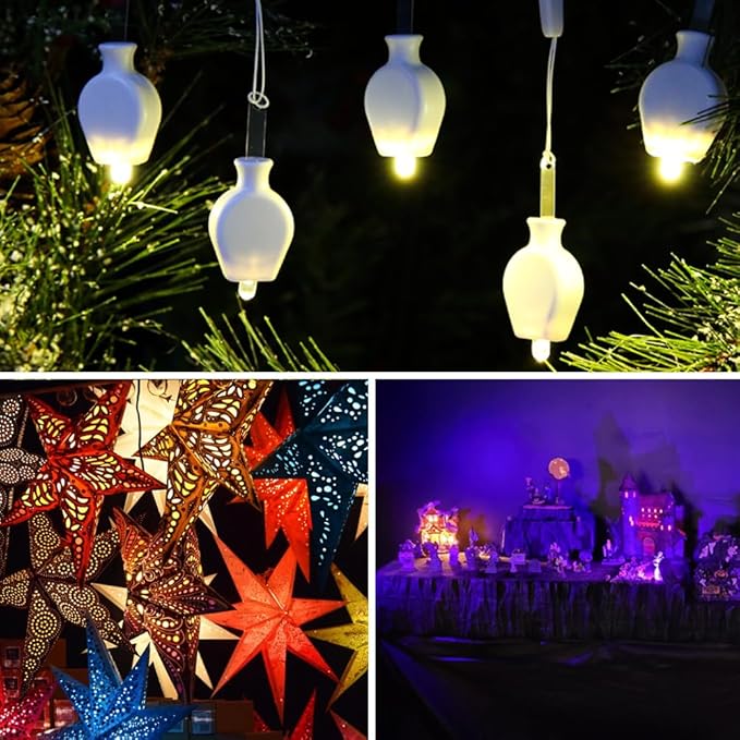 Mini LED Lantern Lights – 12 Pack Battery Operated String Lights for Paper Lanterns, Balloons, Star Decor, and Event Lighting – Warm White Glow