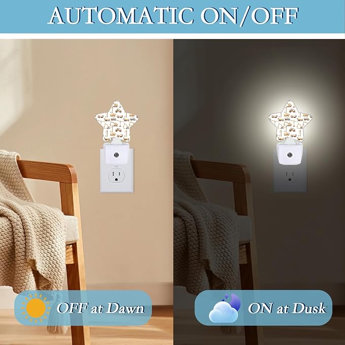 Construction Machines Night Light,Tractor Plug-in Night Light Auto Dusk-to-Dawn Sensor Energy Efficient Led Lamp for Room Decor,Hallway,Kitchen,Bathroom,Plug-in,Decor Desk Lamp Gifts