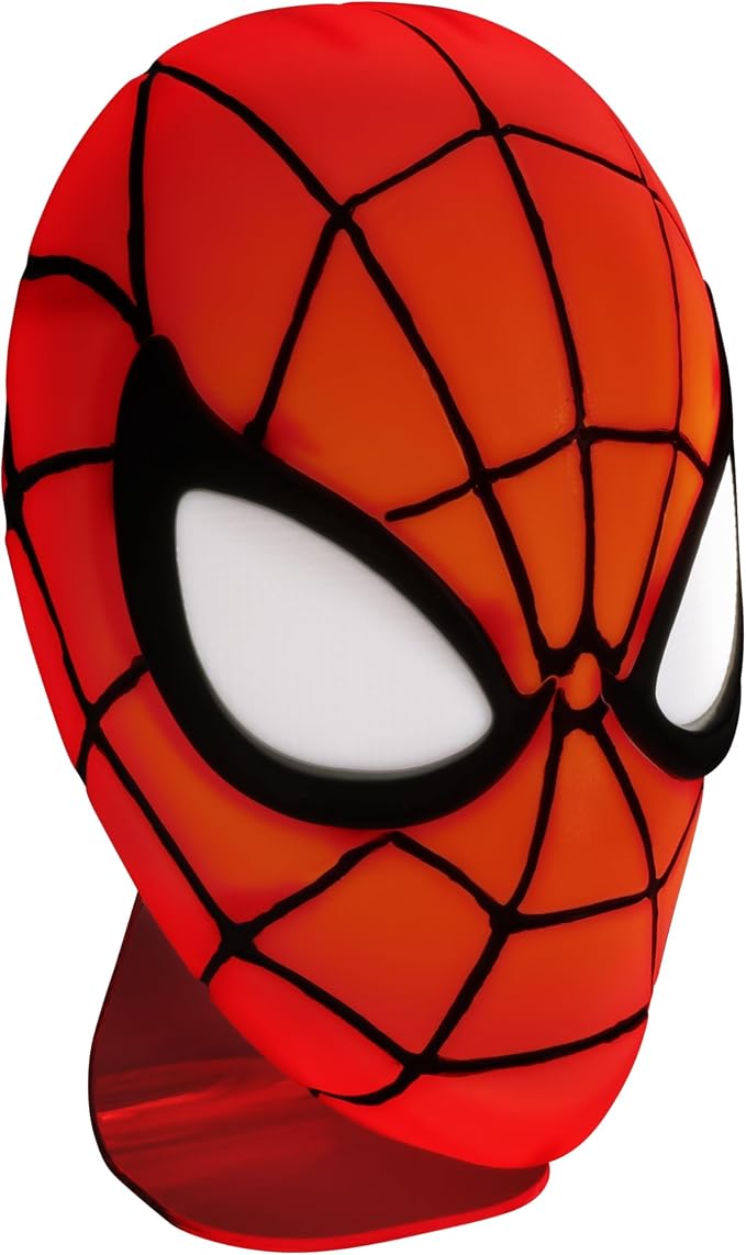 Paladone Spider-Man Mask Light – Officially Licensed Disney & Marvel Desk Lamp or Wall Light, USB or Battery Powered, Gift for Superhero Fans | 22cm Mask Light • USB Or Battery Powered • Wall Or Desk Use • Iconic Marvel Design • Gift