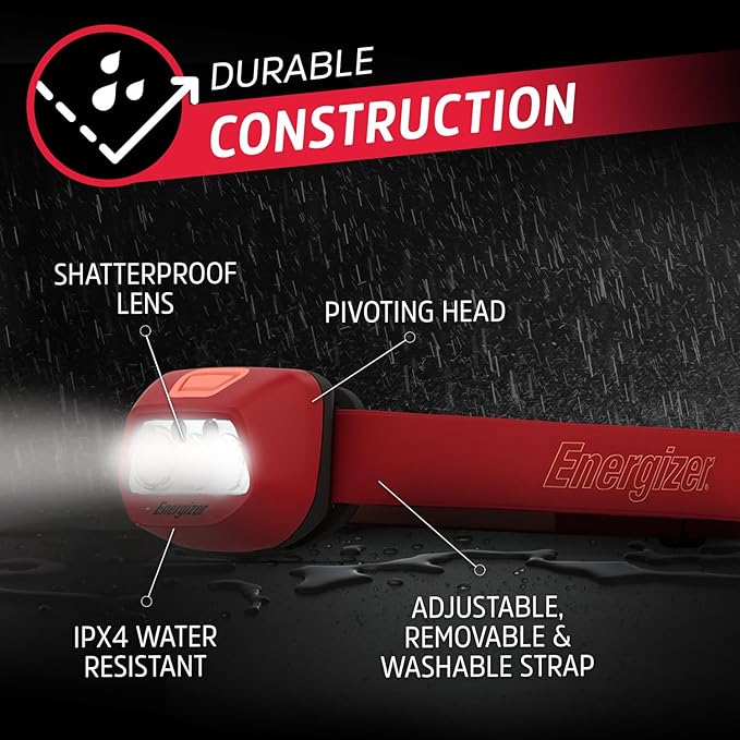 Energizer WeatheReady Power Outage Kit with 2-in-1 LED Flashlight Lantern, LED Headlamp, IPX4 Water-Resistant, Backup AA + AAA Batteries, Storage Case, Hurricane Preparedness Items