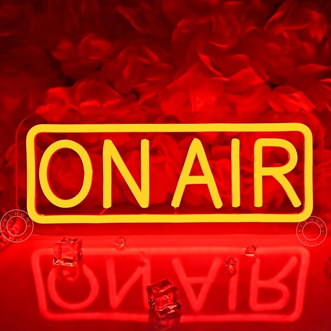 SYLHOME Red On Air Led Neon Light Sign Home Bedroom Man Cave Game Room Bar Pub Studio Club Wall Sign Decor Birthday Christmas Party Sign Gifts 11.81" X 4.72" USB