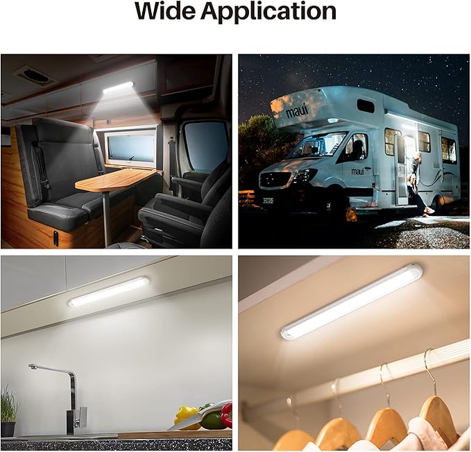 CT CAPETRONIX 12v LED Interior Light Bar, 120LEDs 1500LM 8W DC 12 Volt led Strip Lights with ON/Off Switch, for Enclosed Cargo Trailer, Car RV Van Truck Lorry Camper Boat Caravan Motorhome (8Pack)