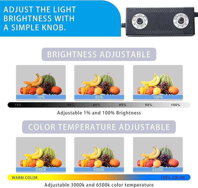 Photo Studio Light Box, 24"x24" Professional Dimmable Portable Photo Box with 240 LEDs Lights & 4 Kinds Double-Sided Color Backgrounds for Product Photography