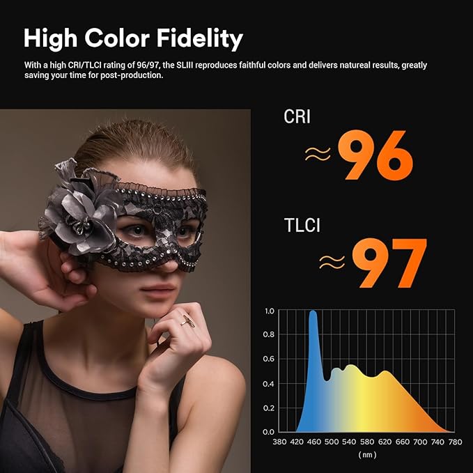Godox SL150WIII,SL150W III SL-150WIII (SL150WII Upgraded) 160W 5600±200K Bowens Mount CRI 96 TLCI 97 Daylight Balanced LED Continuous Video Light,Ultra Silent LED Photography Light with 8 FX Effect