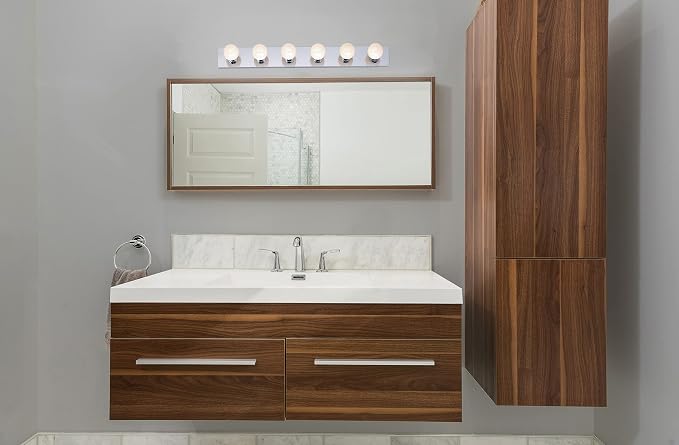 Nuvo Lighting SF77/194 Transitional Six Light Vanity in Chrome finish