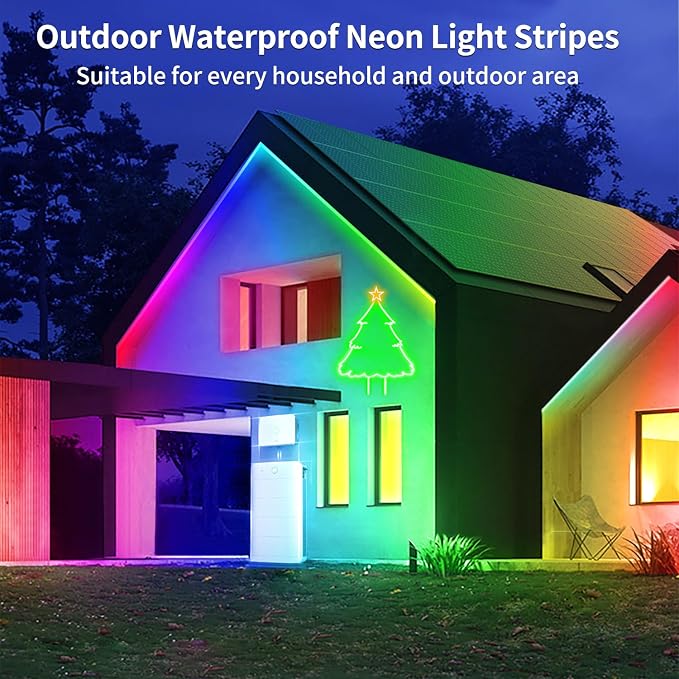 segrass 66ft Waterproof LED Strip Lights with Remote,Color Changing Music Sync App Control LED Lights for Bedroom, Living Room, Dorms, Room Décor
