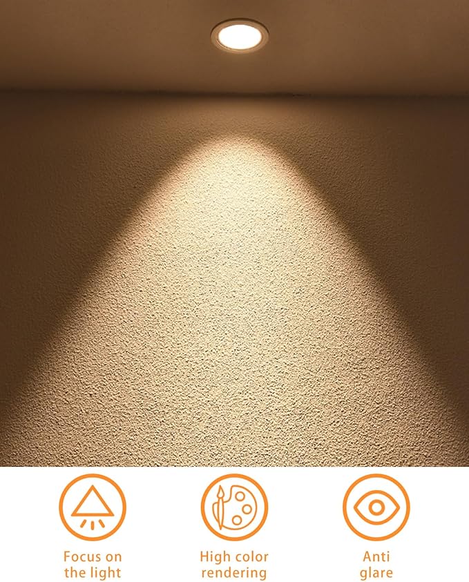 MR16 LED Bulbs 50W Halogen Equivalent Landscape Light Bulbs, 2700K Warm White 5W GU5.3 MR16 12V Spotlight Bulb, Non-Dimmable 38° Beam Angle for Landscape, Recessed, Track Lighting 6 Pack