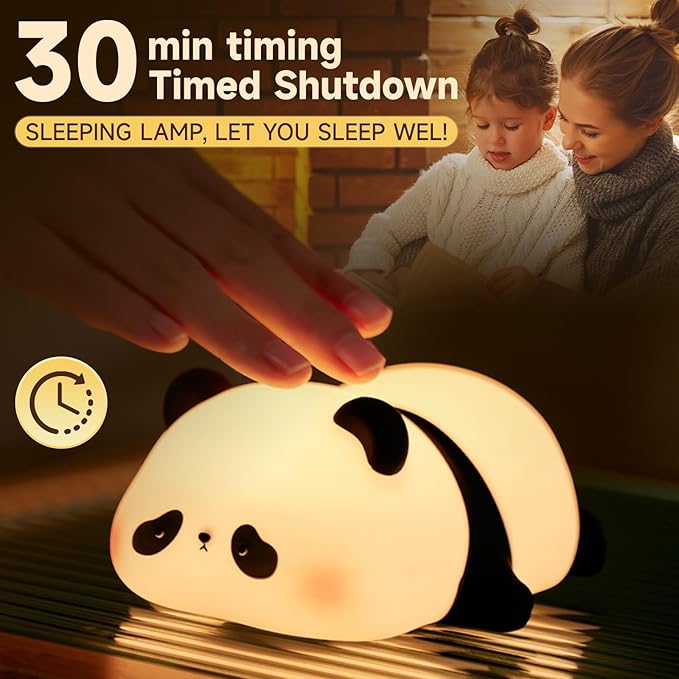 Cute Duck Lamp,Fun Lying Flat Duck Panda Night Light,LED Squishy Animal Novelty Lamp,Toddler Baby Night Light for Kids,Nursery Touch Kawaii Lamp Room/House Décor Nursery Nightlight for Breastfeeding