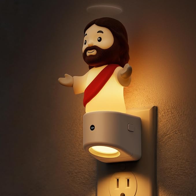 L LOHAS LED Night Light for Kids,Jesus Night Light,Color Changing | LED Night Light with Dusk to Dawn Sensor, Christmas, Birthday Gift Nightlight for Girls & Kids, Room Decor,1 Pack