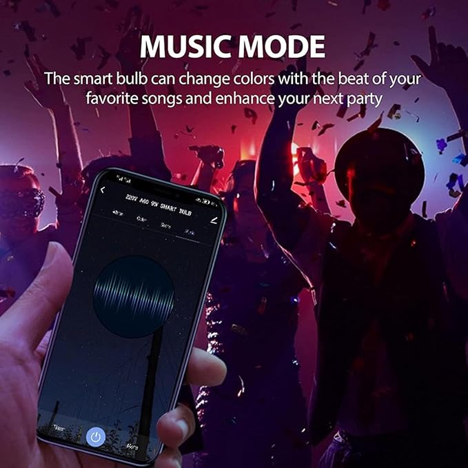 Smart Light Bulbs,WiFi & Bluetooth LED Light Bulb that Compatible with Alexa & Google Home, Color Changing Light Bulb, 9W A19 E26 2.4Ghz WiFi Light Bulbs 60 watt Equivalent,