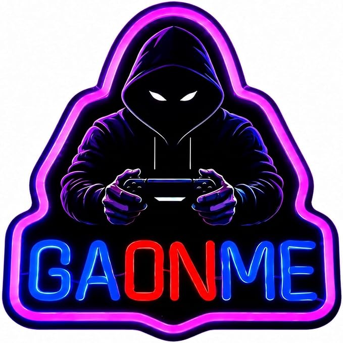 Game On Neon Sign: LED Light With Remote For Boy Room Decor | USB 5-Min Install - Dimmable Timer 2/4/8H Gaming Wall Decor for Man Cave Boys Teen Game Bedroom Basement