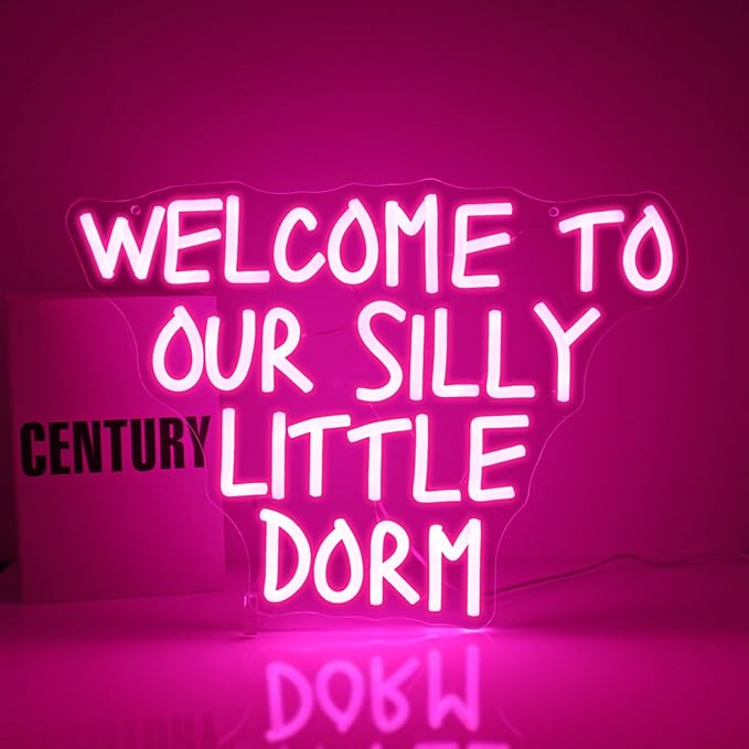 Welcome To Our Dorm Neon Sign Led Neon Lights Neon Signs for Wall Decor Light Up Sign for Birthday Party Club Gift
