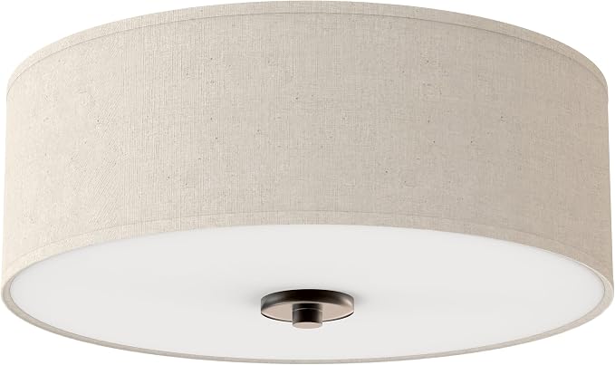 Progress Lighting P3713-20 Inspire Two-Light Flush Mount, Antique Bronze, 5.50x13.00x13.00