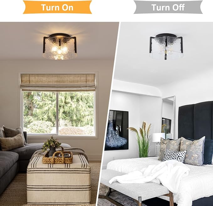 Black Flush Mount Ceiling Light Fixture, 3 Light Modern Entryway Light Fixture Ceiling Mount, Close to Ceiling Light Fixtures, Kitchen Lighting Fixtures Ceiling Lights for Bedroom Bathroom Hallway